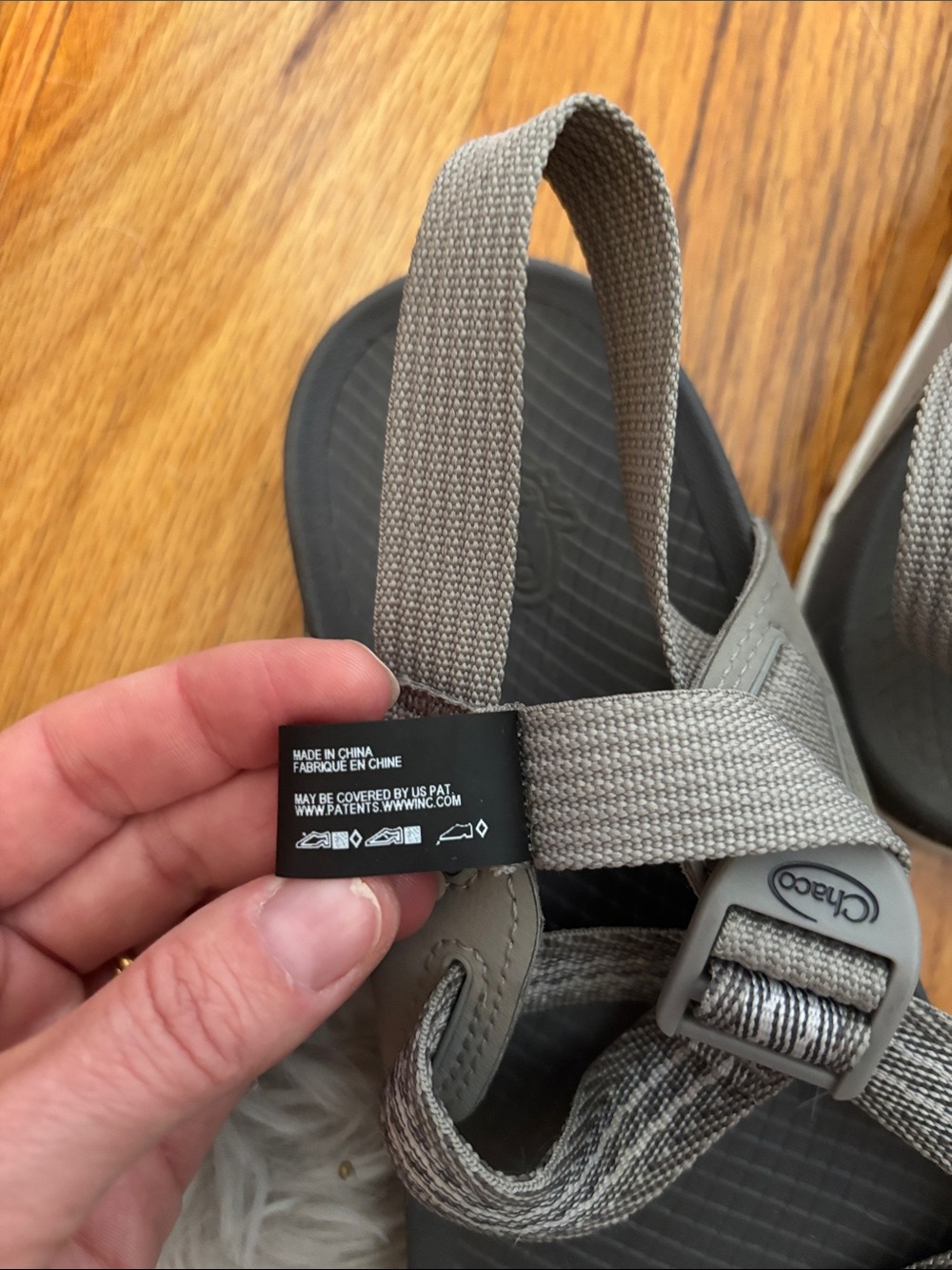 Chaco White and Gray Strappy Sandals - Women's - Picture 5 of 5